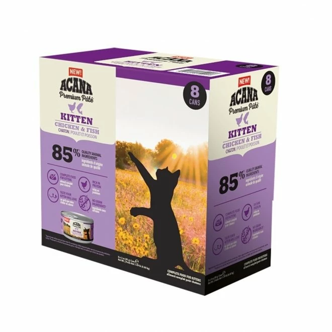 Acana Cat Kitten Premium Paté Chicken & Fish 8x85 G 3 Acana Cat Kitten Premium Paté Chicken & Fish 8x85 G