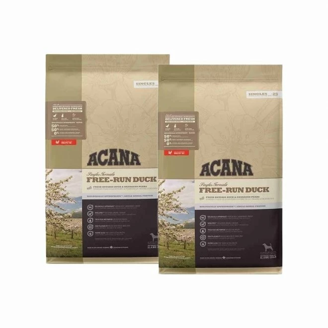 Acana Singles Free-Run Duck 2x11,4 Kg 3 Acana Singles Free-Run Duck 2x11,4 Kg