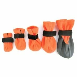 Basic Paws Fleece Hundesko Korte Orange 4-pack -Kjæledyrutstyr Salgsbutikk basic paws fleece hundskor korta orange 4 pack 99
