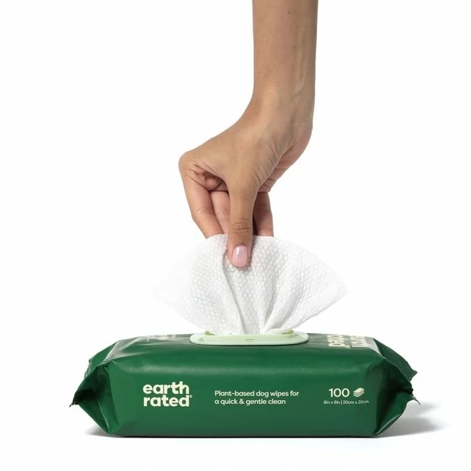 Earth Rated Komposterbare Våtservietter Uparfymerte 100-pakk 3 Earth Rated Komposterbare Våtservietter Uparfymerte 100-pakk