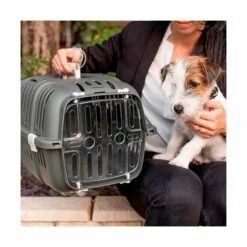 Ferplast Jet 10 Transportbur Grå -Kjæledyrutstyr Salgsbutikk ferplast jet 10 transportbur gra 2c
