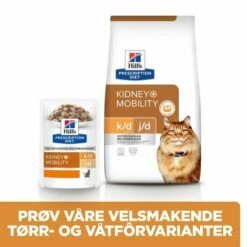 Hill's Prescription Diet Feline K/d J/d Kidney + Mobility Chicken -Kjæledyrutstyr Salgsbutikk hills diet cat k d mobility 2kg 81