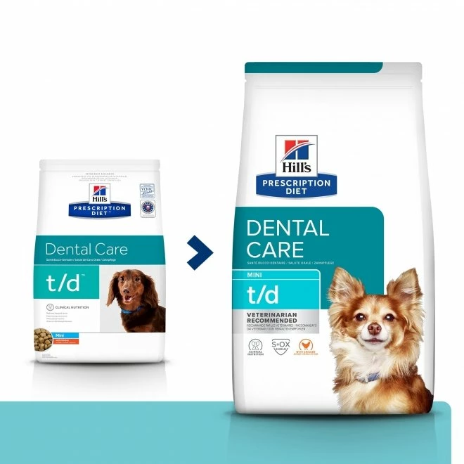 Hill's Prescription Diet Canine T/d Dental Care Mini Chicken 3 Kg 4 Hill's Prescription Diet Canine T/d Dental Care Mini Chicken 3 Kg - Bilde 2
