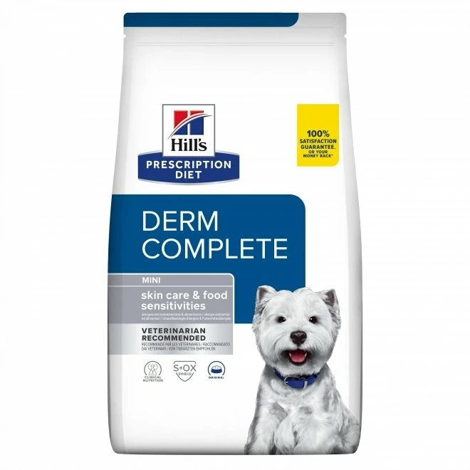 Hill's Prescription Diet Canine Derm Complete Skin Care & Food Sensitivities Mini 3 Hill's Prescription Diet Canine Derm Complete Skin Care & Food Sensitivities Mini
