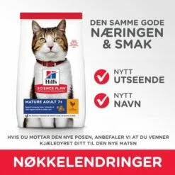 Hill's Science Plan Cat Mature Adult 7+ Chicken -Kjæledyrutstyr Salgsbutikk hills science plan cat mature 7 chicken 07