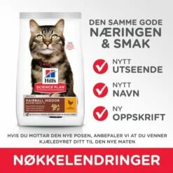 Hill's Science Plan Cat Mature Adult 7+ Hairball Indoor Chicken -Kjæledyrutstyr Salgsbutikk hills science plan cat mature 7 hairball chicken 07