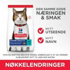 Hill's Science Plan Cat Mature Adult 7+ Tuna 1,5 Kg -Kjæledyrutstyr Salgsbutikk hills science plan cat mature 7 tuna b9