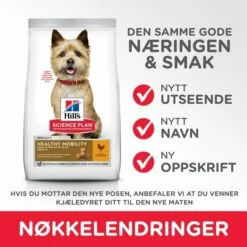 Hill's Science Plan Dog Adult Healthy Mobility Small & Mini Chicken -Kjæledyrutstyr Salgsbutikk hills science plan dog adult healthy mobility small mini 16