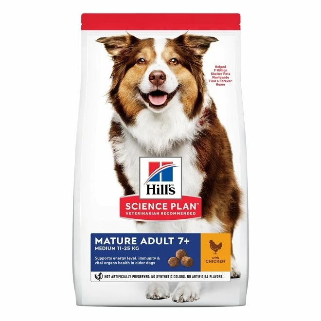 Hill's Science Plan Dog Mature Adult 7+ Medium Chicken 3 Hill's Science Plan Dog Mature Adult 7+ Medium Chicken