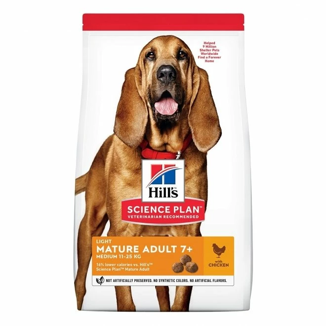 Hill's Science Plan Dog Mature Adult Light Medium Breed Kylling 3 Hill's Science Plan Dog Mature Adult Light Medium Breed Kylling