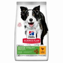 Hill's Science Plan Dog Mature Adult 7+ Senior Vitality Medium Chicken -Kjæledyrutstyr Salgsbutikk hills science plan dog senior vitality medium chicken 1c