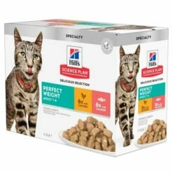 Hill's Science Plan Cat Adult Perfect Weight Chicken & Salmon 12x85 G