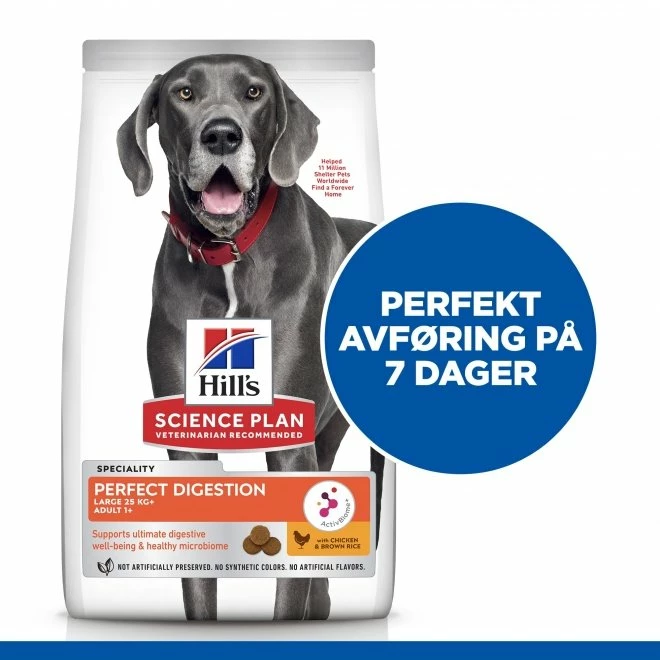 Hill's Science Plan Dog Adult 1+ Large Breed Perfect Digestion Chicken & Brown Rice 14 Kg 4 Hill's Science Plan Dog Adult 1+ Large Breed Perfect Digestion Chicken & Brown Rice 14 Kg - Bilde 2