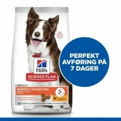 Hill's Science Plan Dog Adult 1+ Medium Perfect Digestion Chicken & Brown Rice 14 Kg -Kjæledyrutstyr Salgsbutikk hills science plan perfect digestion medium adult 1 dog food chicken brown rice 93