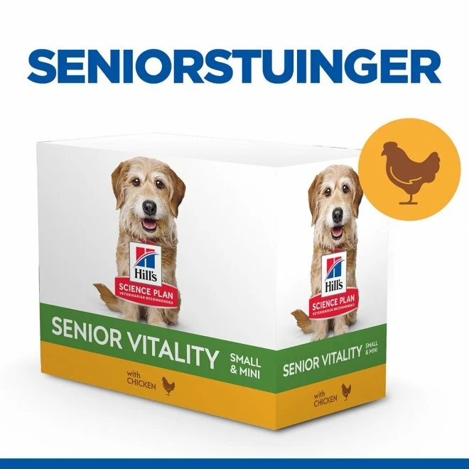 Hill's Science Plan Canine SeniorSmall & Mini Vitality Stew Chicken 12x80 G 3 Hill's Science Plan Canine SeniorSmall & Mini Vitality Stew Chicken 12x80 G