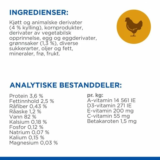 Hill's Science Plan Canine SeniorSmall & Mini Vitality Stew Chicken 12x80 G 11 Hill's Science Plan Canine SeniorSmall & Mini Vitality Stew Chicken 12x80 G - Bilde 9