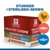 Hill's Science Plan Feline Adult Sterilised Healthy Cuisine Mixed Stews 12x80 G -Kjæledyrutstyr Salgsbutikk hills sp feline young ad ster hc mix stews az a3