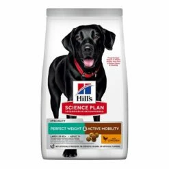 Hill's Science Plan Dog Perfect Weight & Active Mobility Adult Large With Chicken 12 Kg -Kjæledyrutstyr Salgsbutikk hills sp perwght act mob l ad ky 21