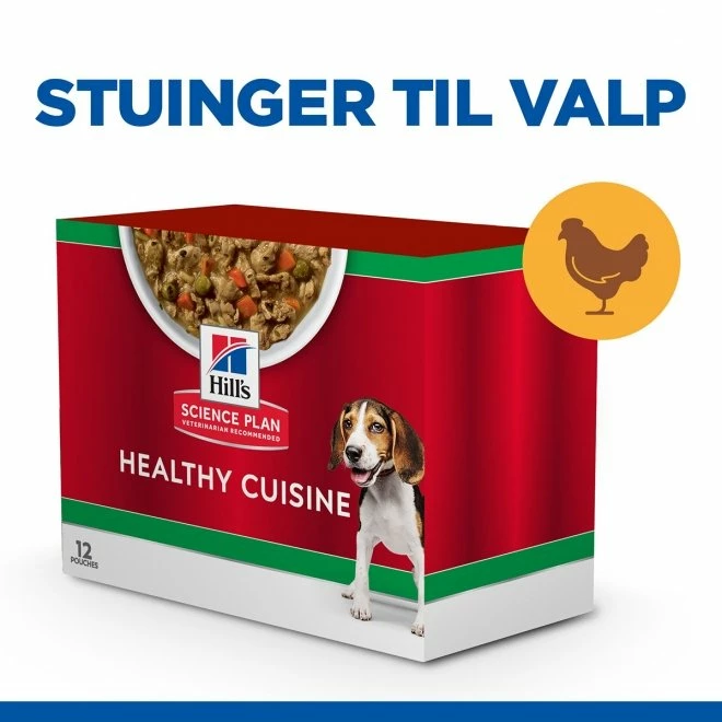 Hill's Science Plan Puppy Medium & Large Healthy Cuisine Chicken Stew 12x90 G 3 Hill's Science Plan Puppy Medium & Large Healthy Cuisine Chicken Stew 12x90 G