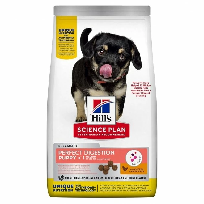 Hill's Science Plan Puppy Medium Perfect Digestion Chicken 3 Hill's Science Plan Puppy Medium Perfect Digestion Chicken