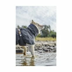 Hurtta Mudventure ECO Regnjakke Svart -Kjæledyrutstyr Salgsbutikk hurtta mudventure eco regnjacka svart 82