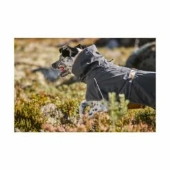 Hurtta Mudventure ECO Regnjakke Svart -Kjæledyrutstyr Salgsbutikk hurtta mudventure eco regnjacka svart f1
