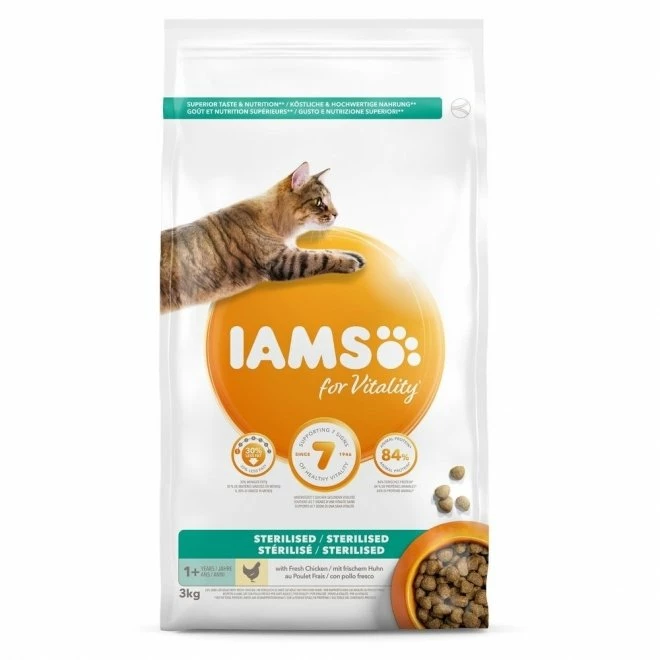 Iams For Vitality Cat Adult Sterilised Chicken 3 Iams For Vitality Cat Adult Sterilised Chicken