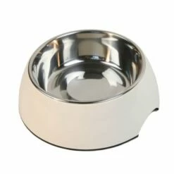 Little&Bigger Matskål Plast & Rustfri Hvit