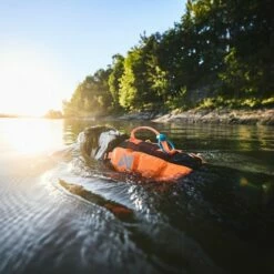Non-Stop Dogwear Protector Redningsvest Til Hund Oransje & Svart -Kjæledyrutstyr Salgsbutikk non stop protector koirien pelastusliivi musta oranssi az f4
