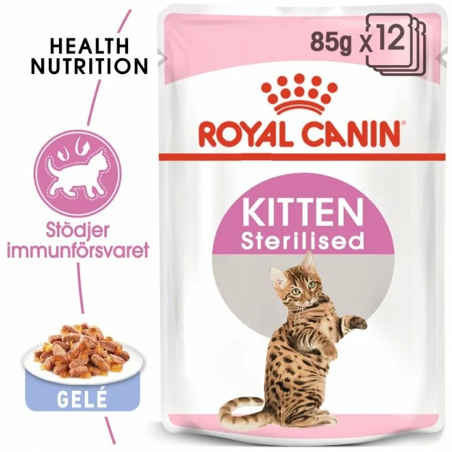 Royal Canin Kitten Sterilised Jelly 12x85 G 3 Royal Canin Kitten Sterilised Jelly 12x85 G