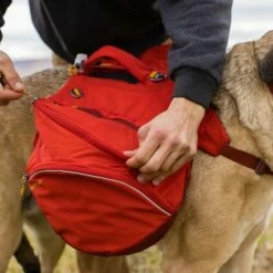 Ruffwear Palisades KløveveskeRød -Kjæledyrutstyr Salgsbutikk ruffwear koiran reppu palisades pack punainen az da