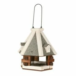 Trixie Fôrkrybbe Med Tak Brun Och Vit