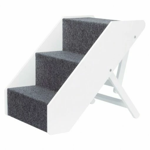 Trixie Trapp Justerbar Hvit & Grå -Kjæledyrutstyr Salgsbutikk trixie adjustable stairs whitegrey 9f